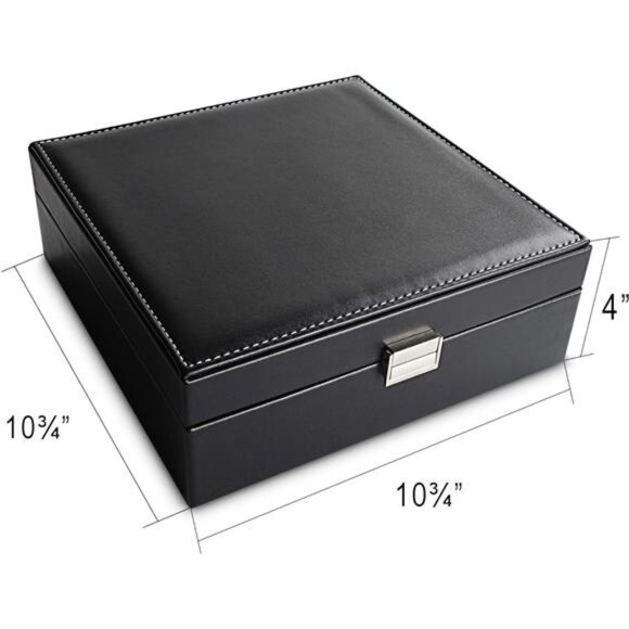 Earring Organizer Classic Jewelry Box 50 Slots Double Layer Jewelry Storage Case - Picture 3 of 8